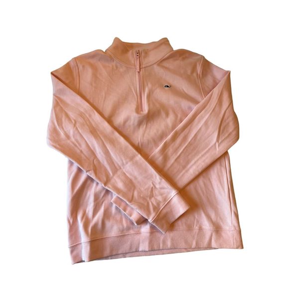EUC Vineyard Vines Girls Light Pink Pullover - Size Large, 1/4 Zip, Blue Whale L - Picture 6 of 8